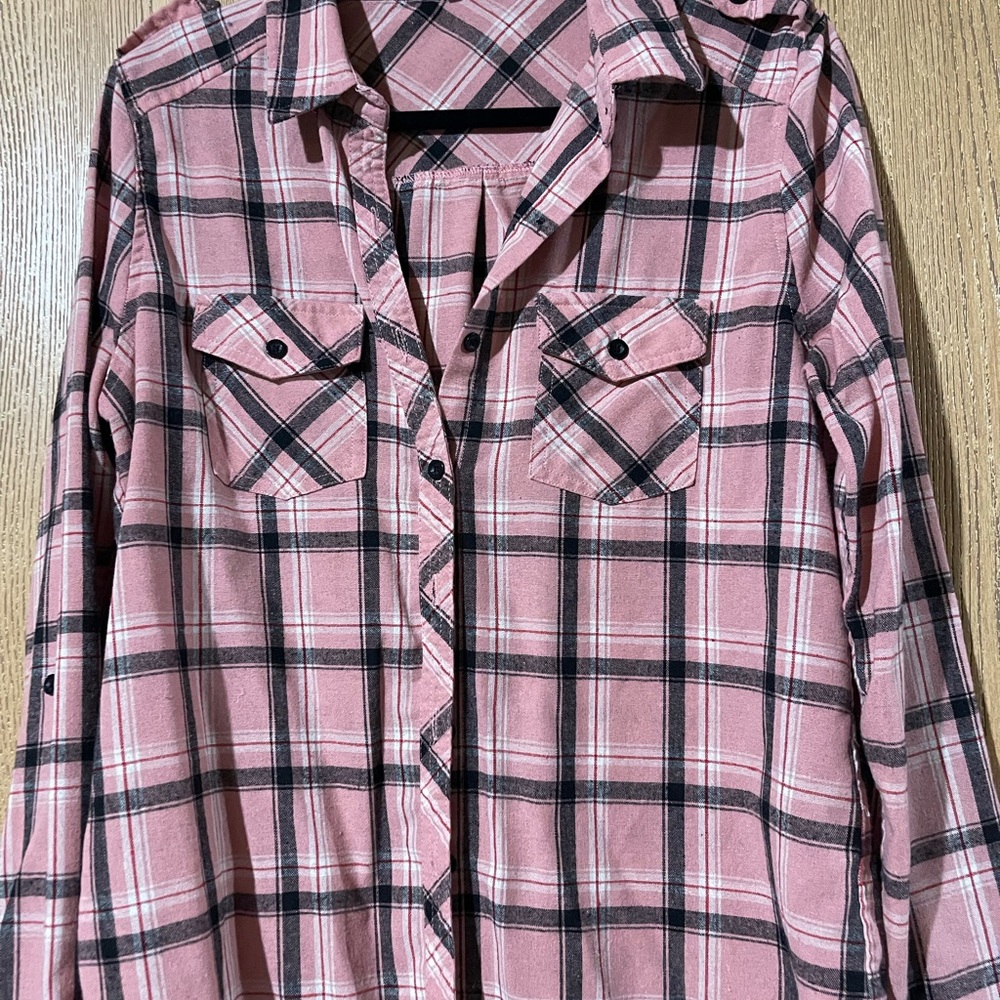 Pink Plaid button down